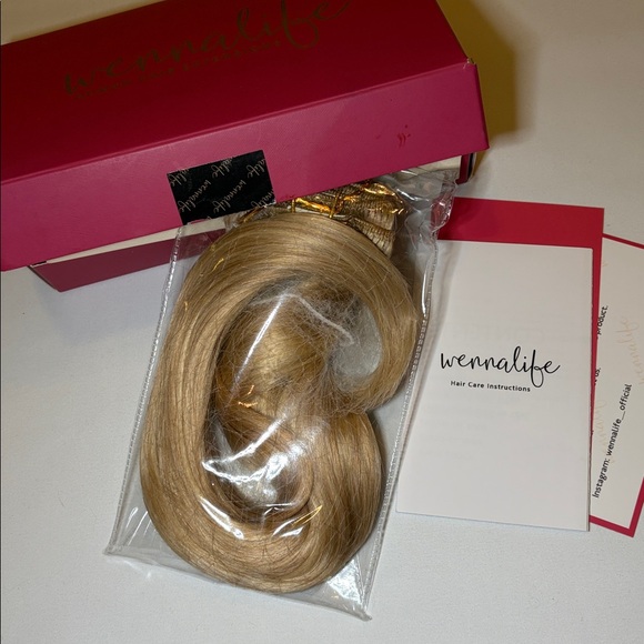 Wennalife Clip in Human Natural Hair Extensions 18” 120g 7pcs Light Blonde - Picture 4 of 13